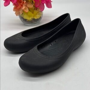 CROCS Black Ballet Flats Classic Loafers Size 9 CR8109C